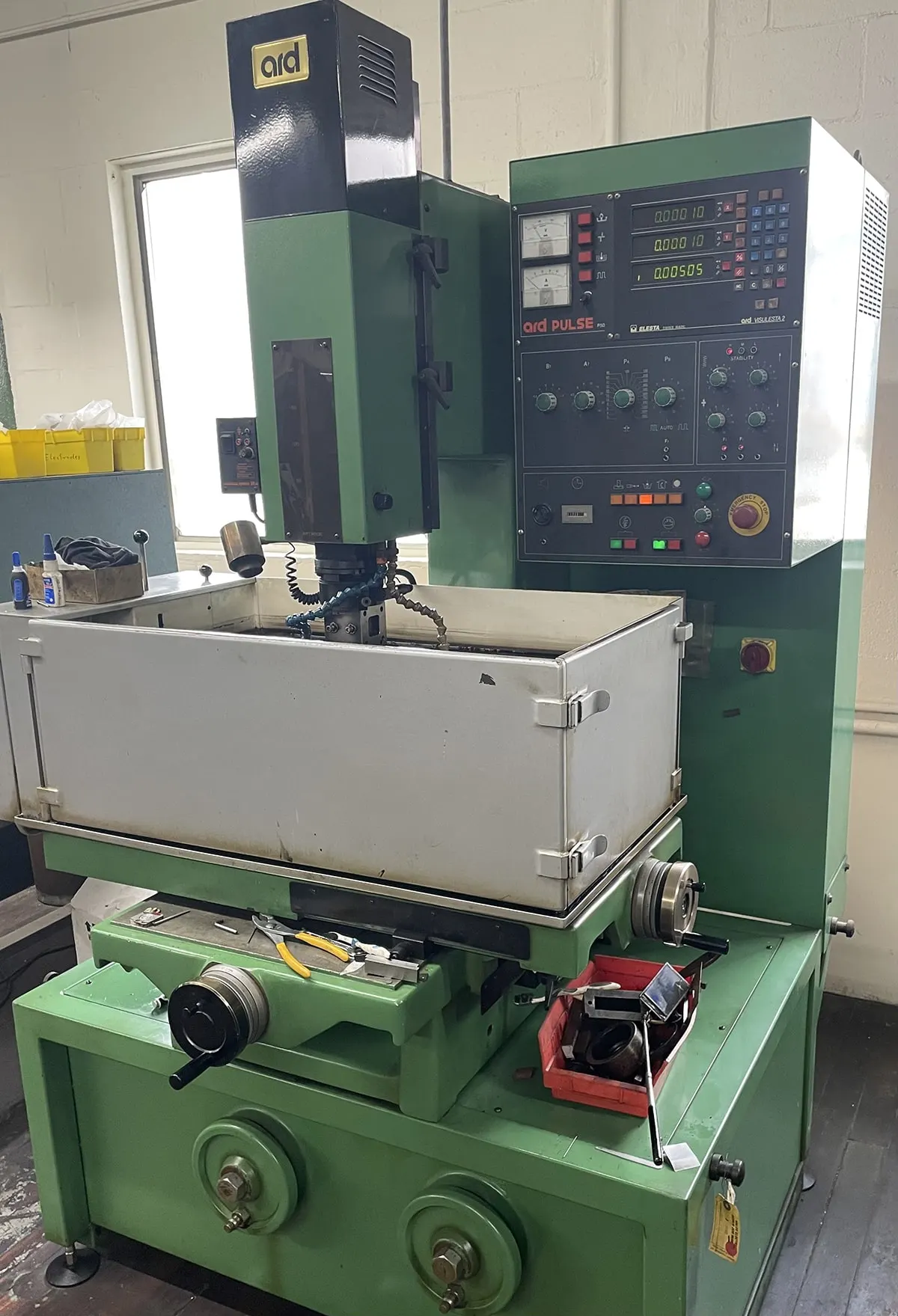 An electrical discharge machine used for die making in the tool room